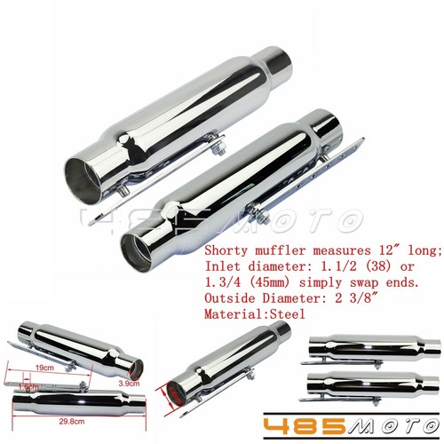 Motorcycle shorty exhaust pipe - shorty,