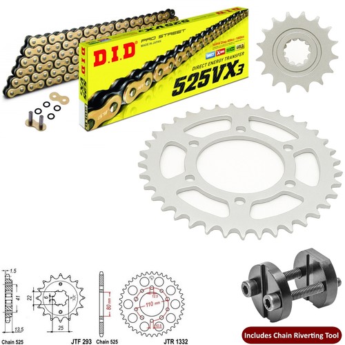 Vt600 chain sprocket kit did - &,