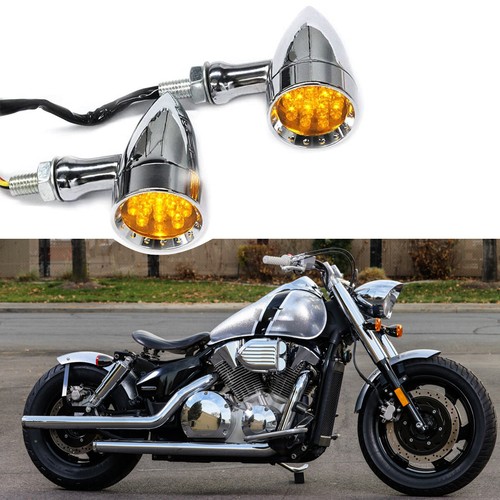 2pcs led chrome bullet turn - bullet,