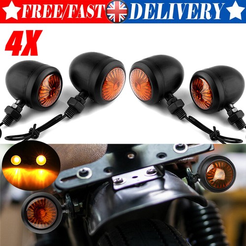 Black motorcycle bullet - 4x,