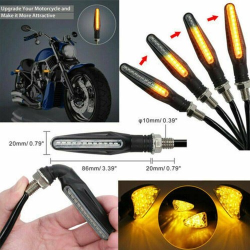 12v led flowing motorcycle - 4x,