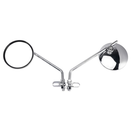 Pair chrome clamp - clamp-on, mirror